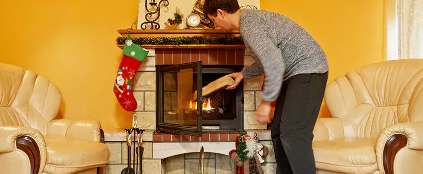 Rusted Metal Fireplace Restoration in Missouri City, Texas